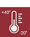 Температурный режим от -20 до +40